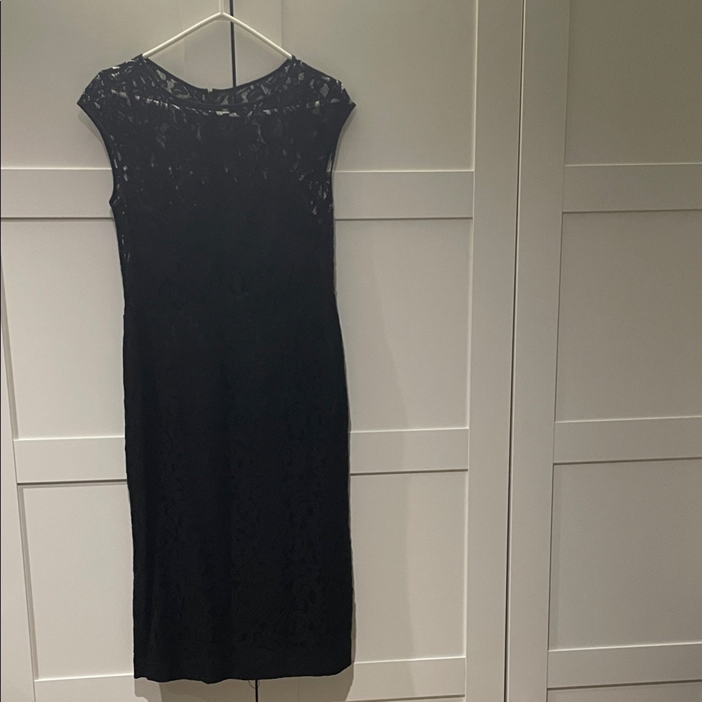 Banana Republic Black Lace Midi Dress